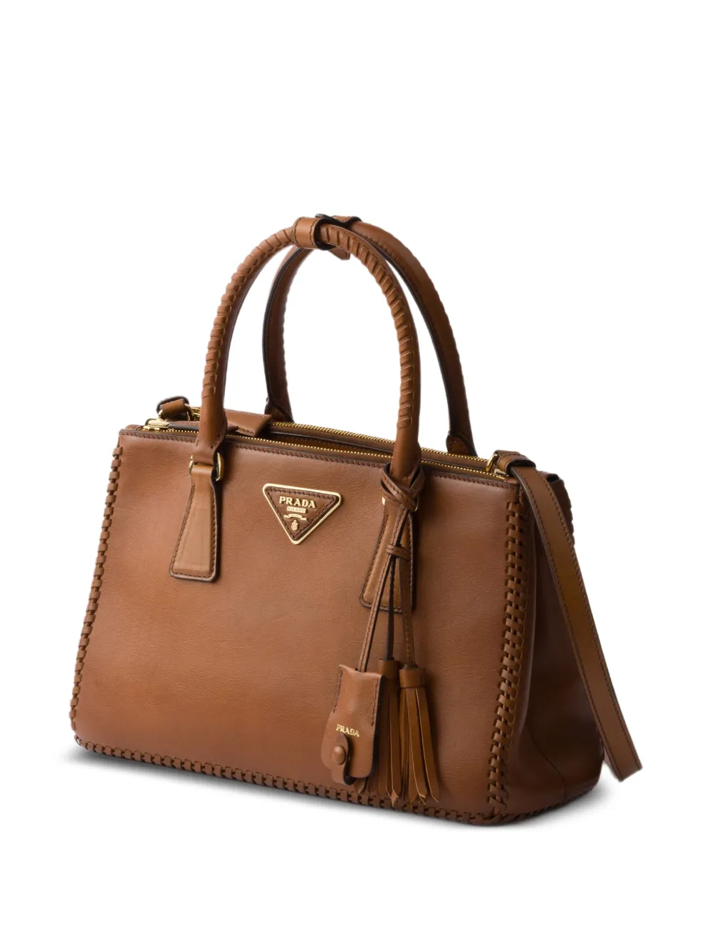Prada Galleria medium leren tas Bruin