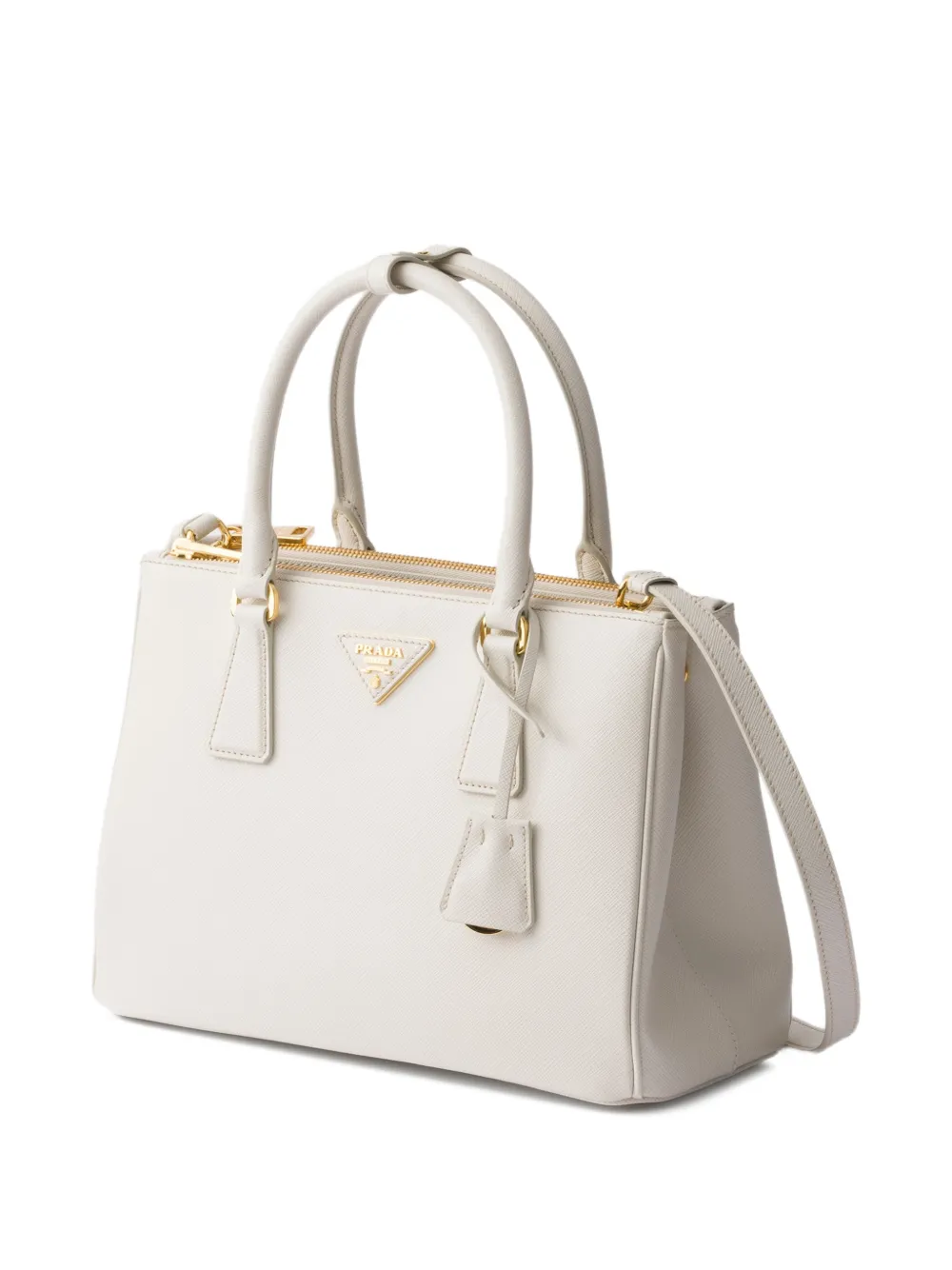 Prada Galleria Saffiano leren shopper Wit