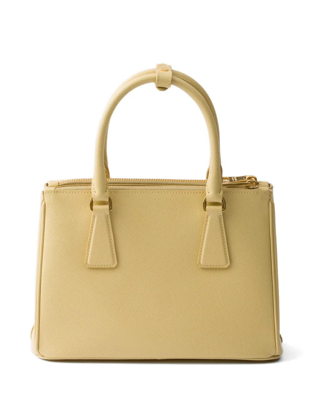 Prada Kleine Galleria Saffiano leren tas Geel