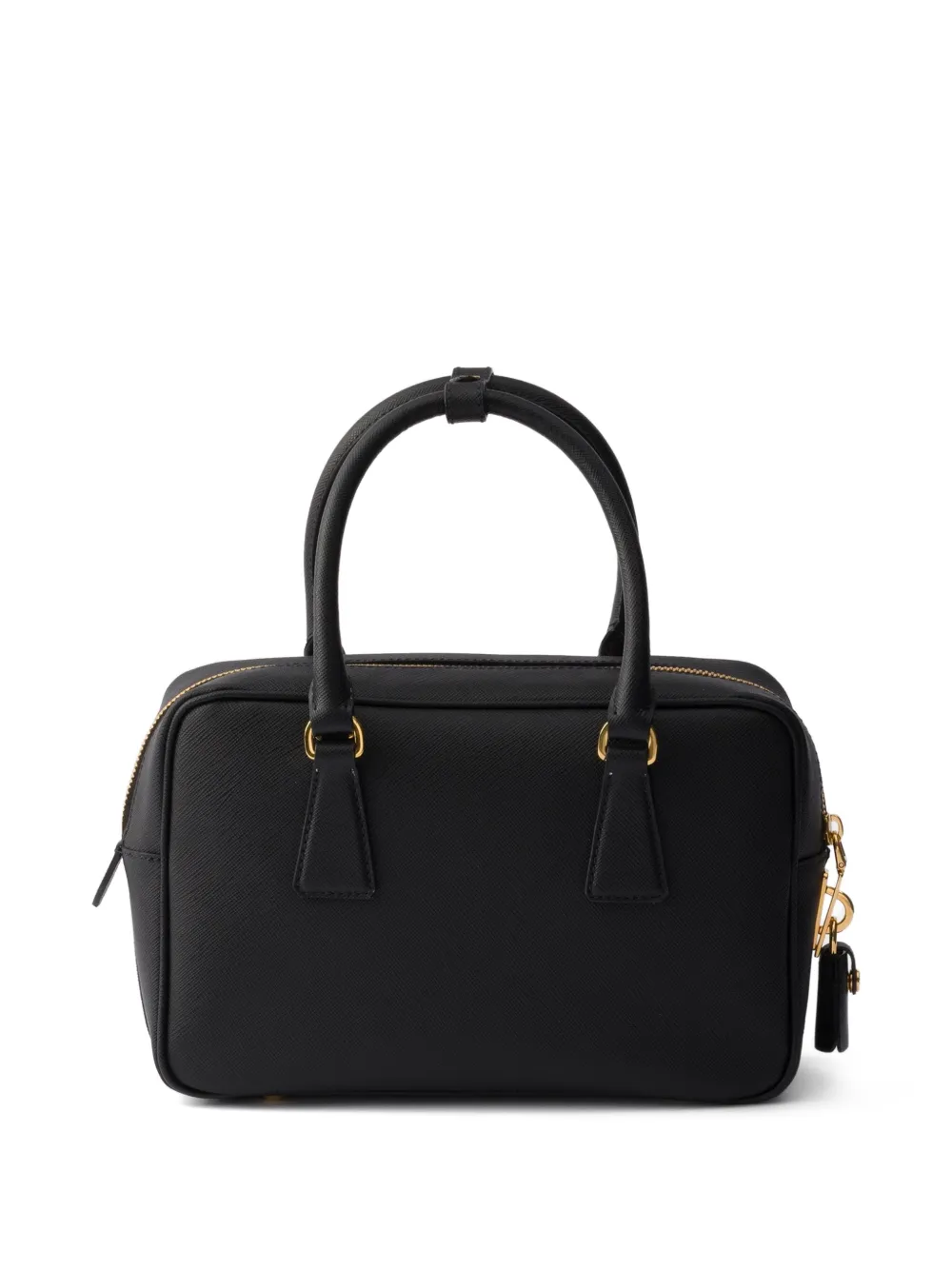 Prada Kleine Saffiano leren tas met handvat Zwart
