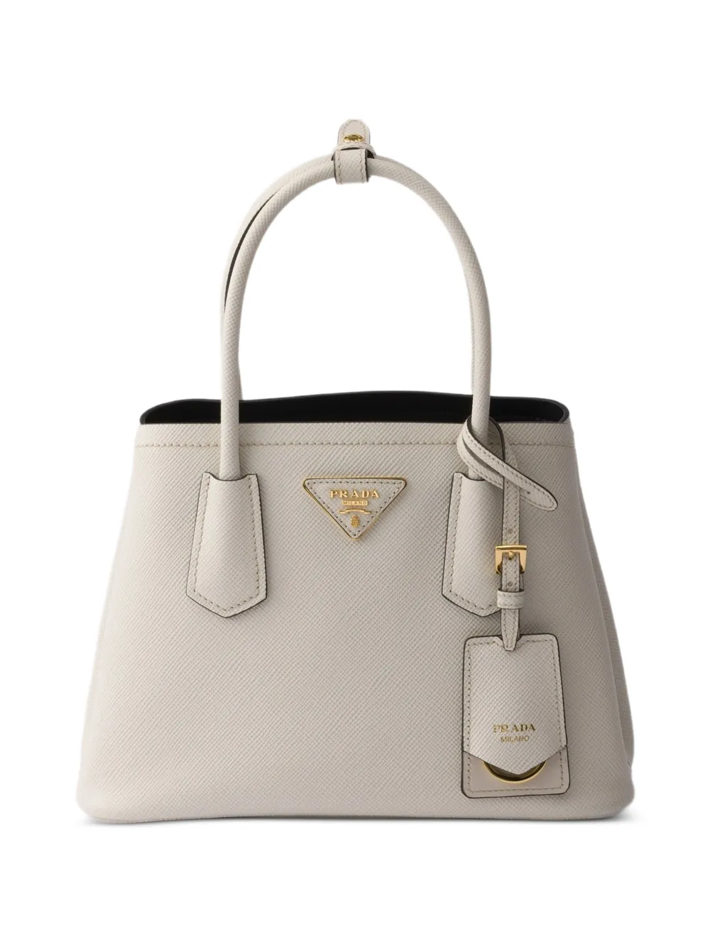 Prada Double small Saffiano leather bag - Toni neutri