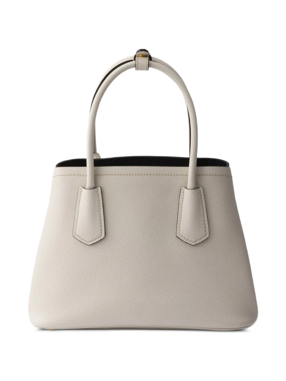 Prada Kleine Double Saffiano leren tas Beige