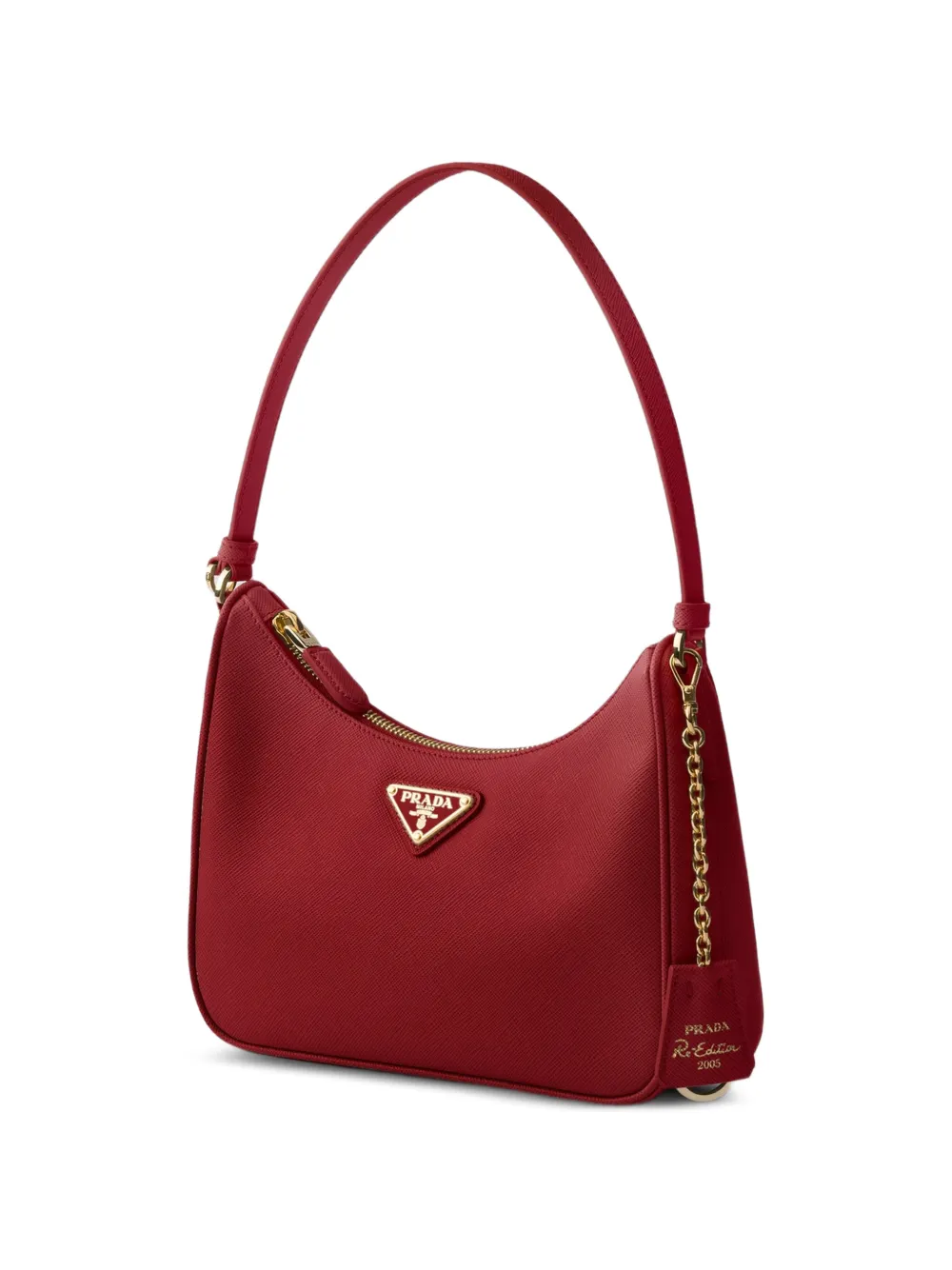 Prada Bolsa Re-Edition Mini De Couro Saffiano 2005 | Vermelho
