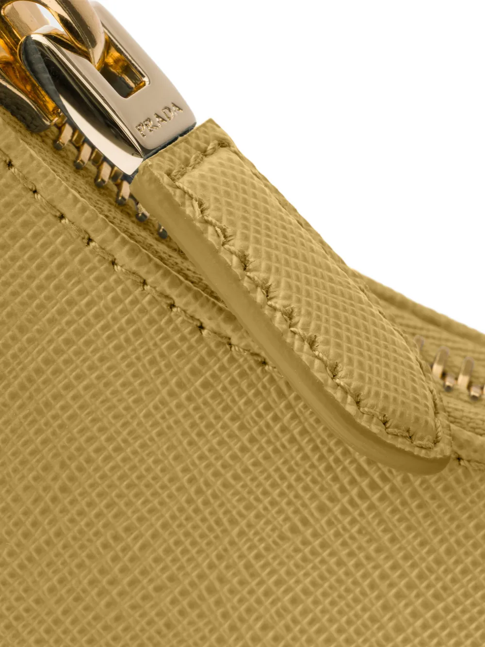 Prada Re-Edition 2005 schoudertas van saffiano leer Geel