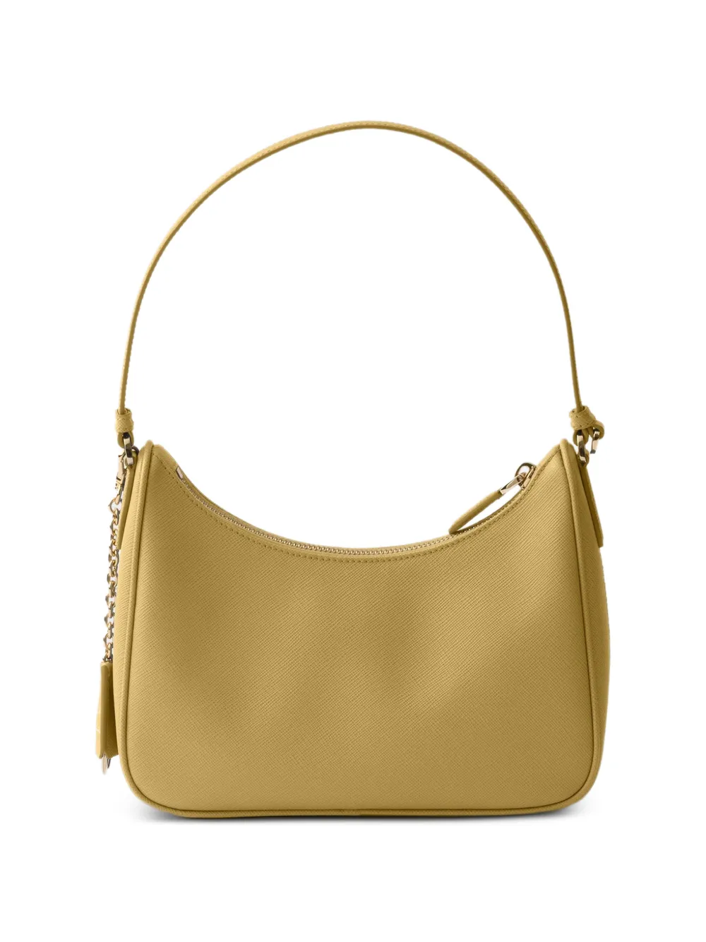 Prada Re-Edition 2005 schoudertas van saffiano leer Geel