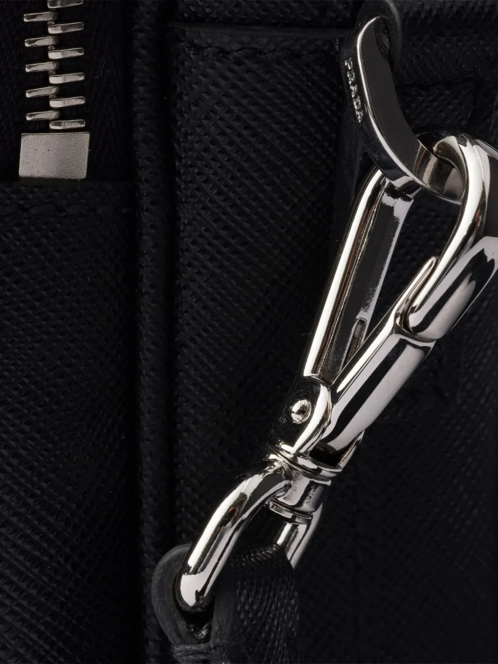 Prada Leren schoudertas Zwart