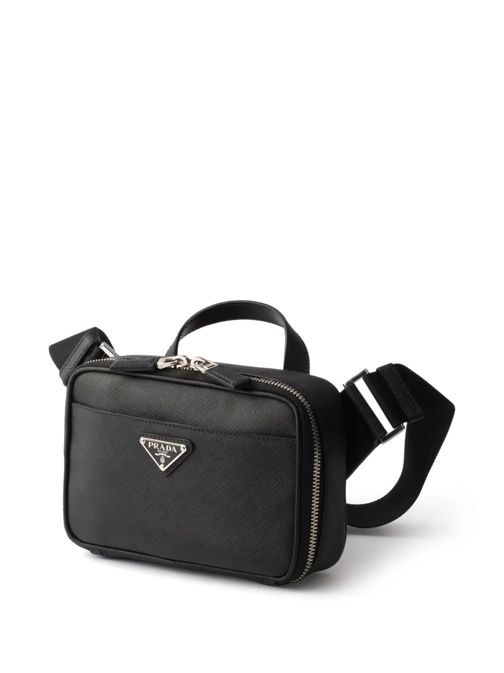 Prada Leren schoudertas Zwart