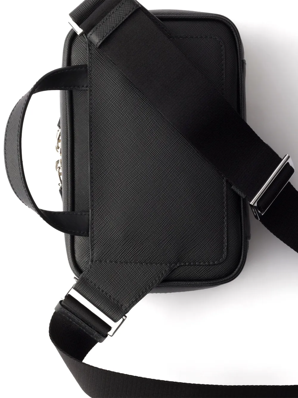Prada Leren schoudertas Zwart