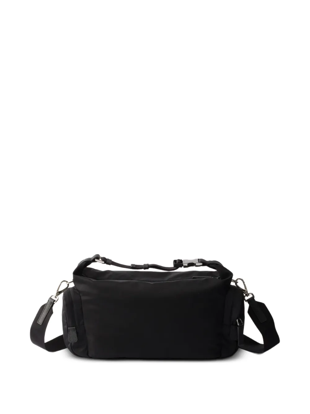 Prada Re-Nylon en Saffiano-leren schoudertas Zwart