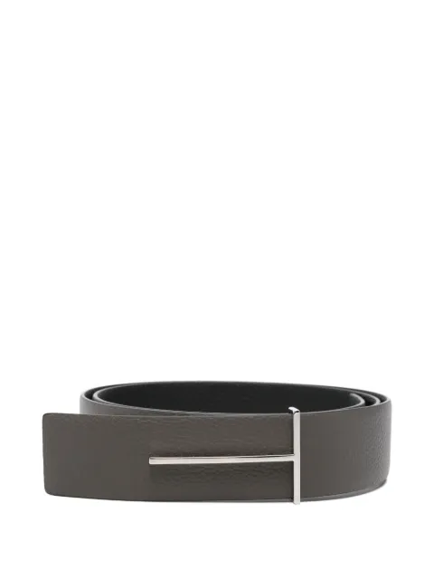 TOM FORD T-logo pebbled leather belt