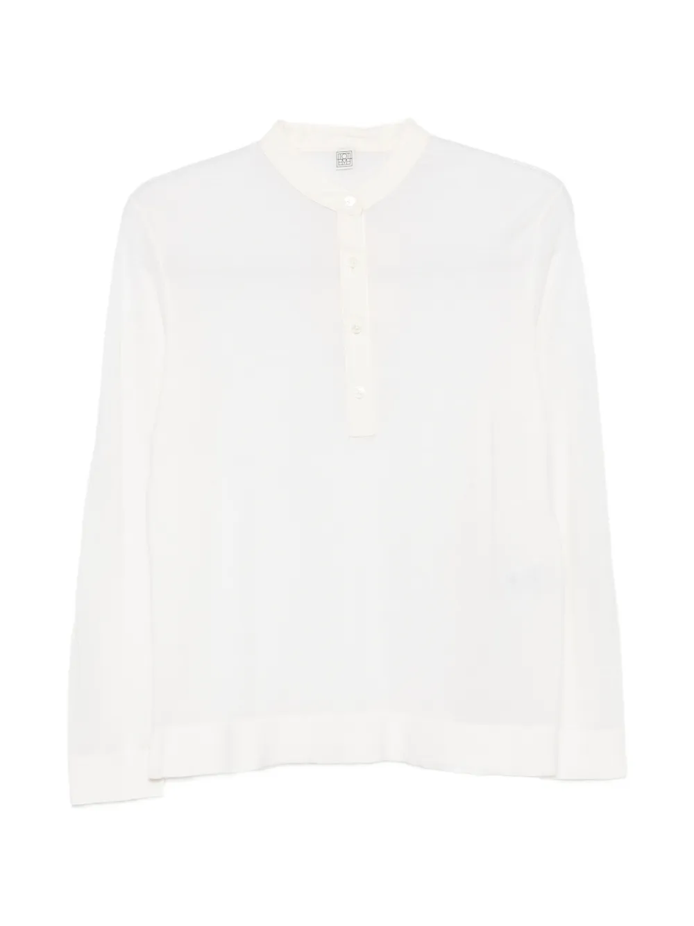 TOTEME button-placket long-sleeve sweater - Weiß