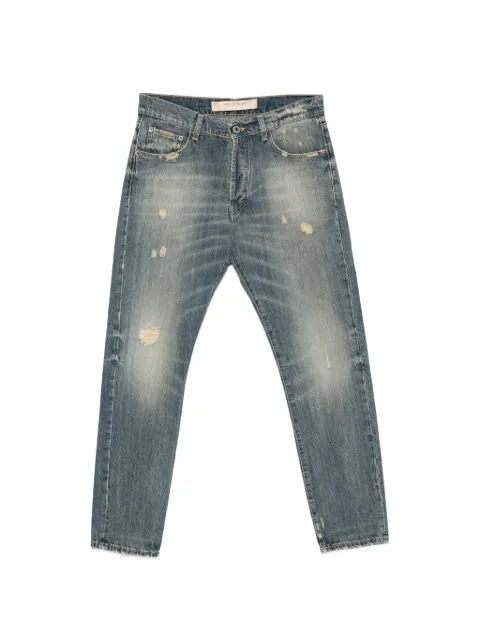 YES LONDON distressed slim jeans