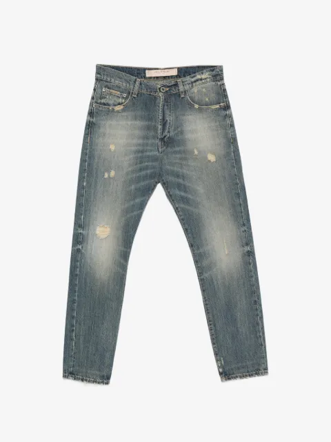 YES LONDON jeans slim con efecto envejecido