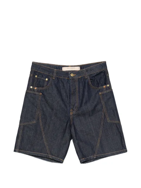 YES LONDON contrast-stitch denim shorts
