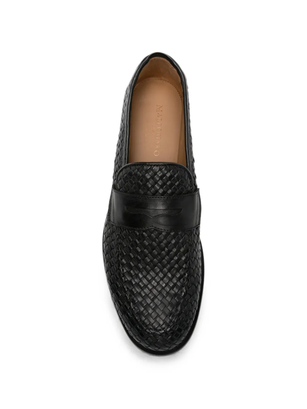 Marechiaro 1962 woven-design leather loafers Zwart