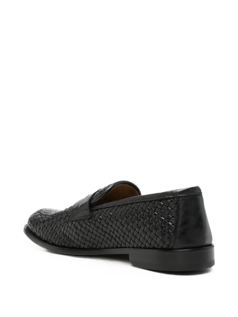 Marechiaro 1962 woven-design leather loafers Zwart