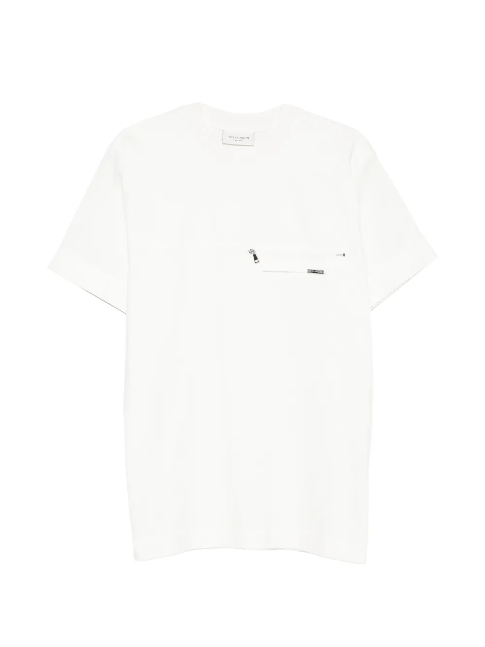 YES LONDON zip-pocket T-shirt - Bianco