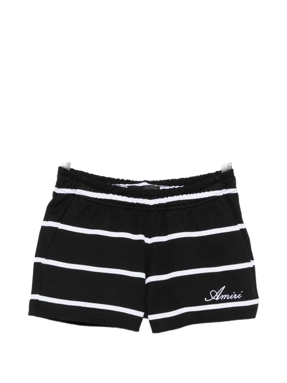AMIRI striped logo-embroidered shorts - Nero