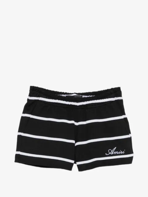 AMIRI striped logo-embroidered shorts