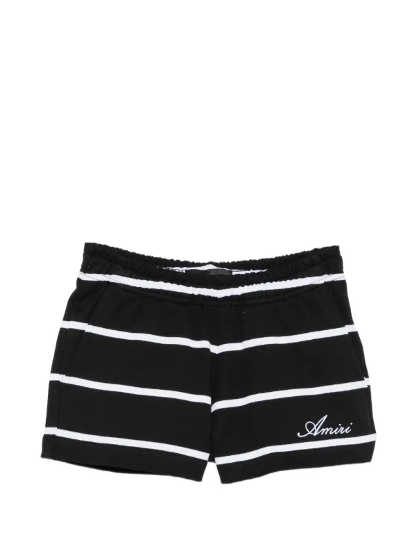 Amiri Striped Sweatshorts in Black