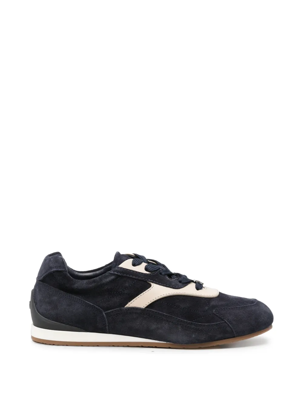 Ferragamo Gancini-plaque panelled sneakers Blauw