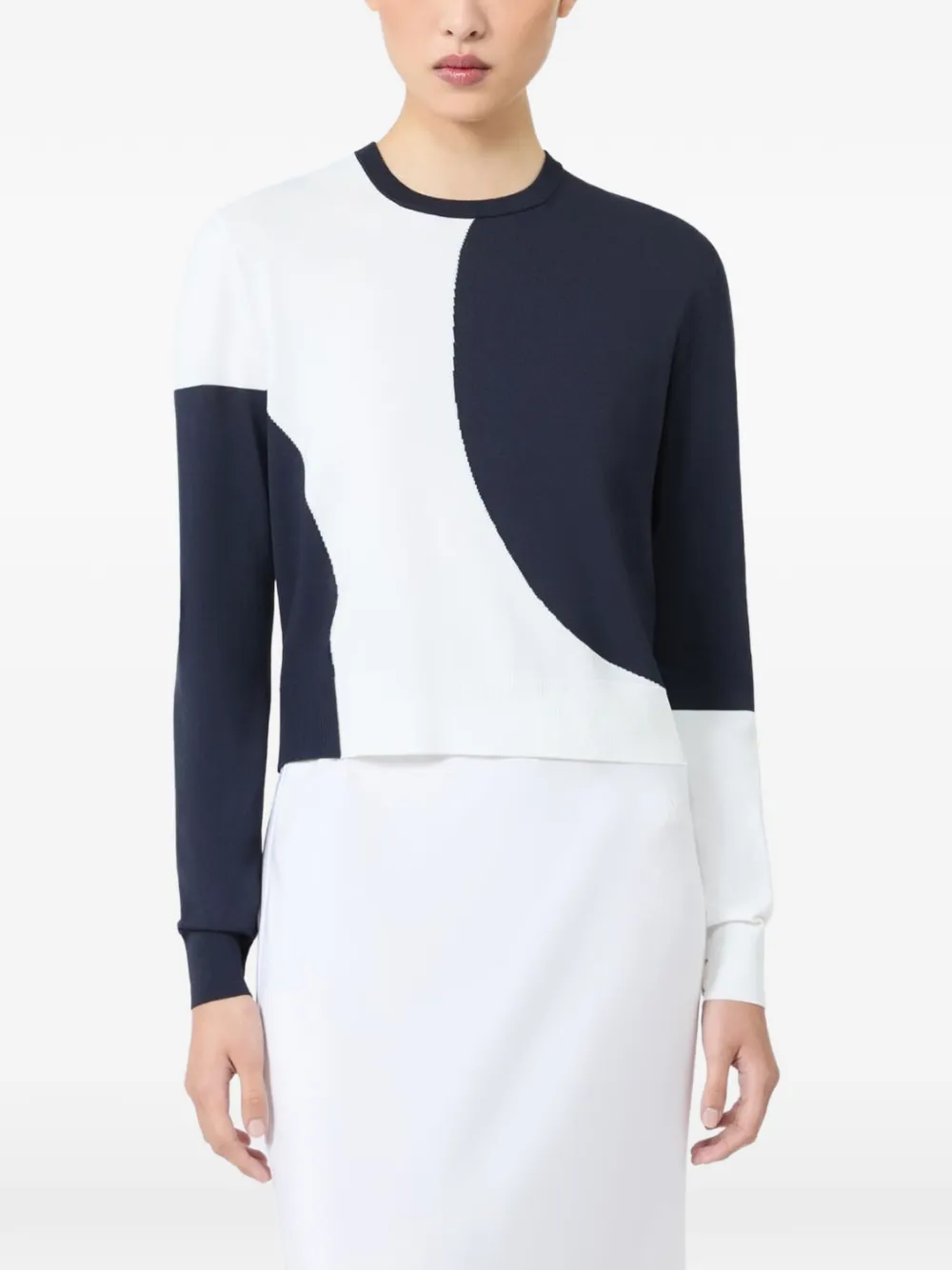 Max Mara Trui met colourblocking Wit