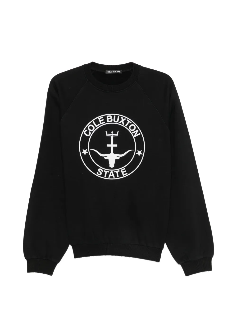 COLE BUXTON logo-print raglan-sleeve sweatshirt - Nero