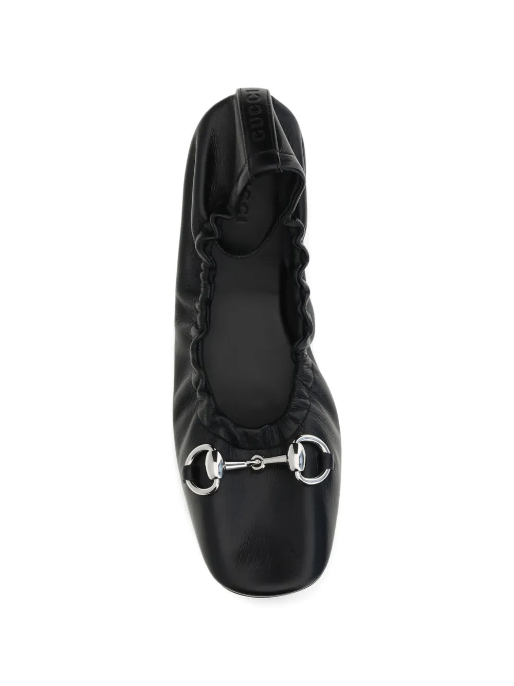 Gucci Prima leather ballet flats Zwart