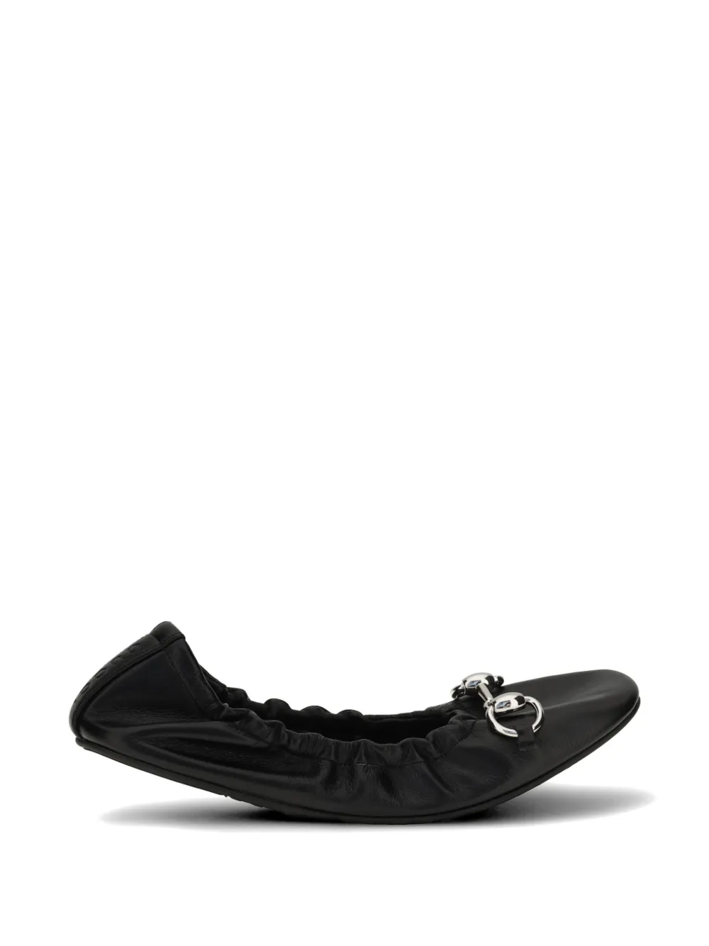 Gucci Prima leather ballet flats Zwart