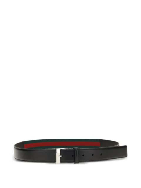 Gucci ウェブストライプ レザーベルト