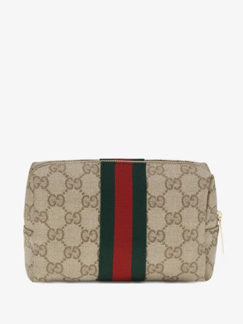 Gucci GG Supreme Web-stripe cosmetic case