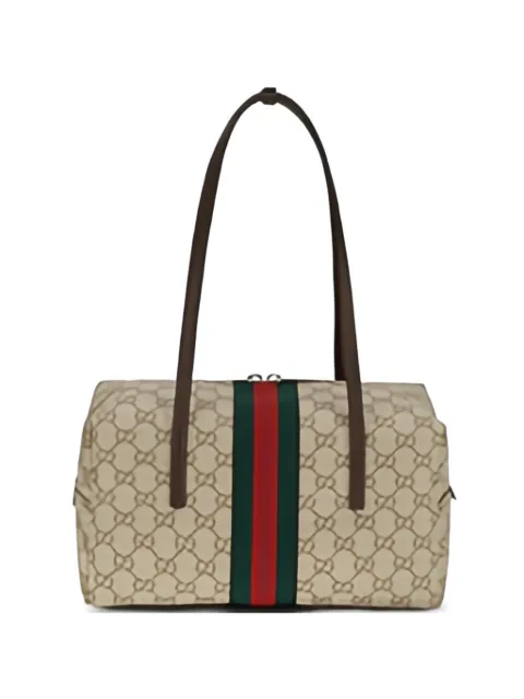 Gucci bolso shopper GG Supreme con tribanda Web