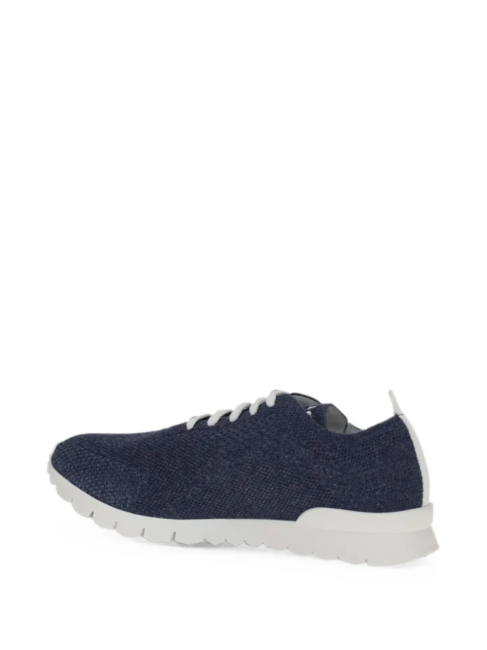 Kiton lace-up knitted sneakers Blauw