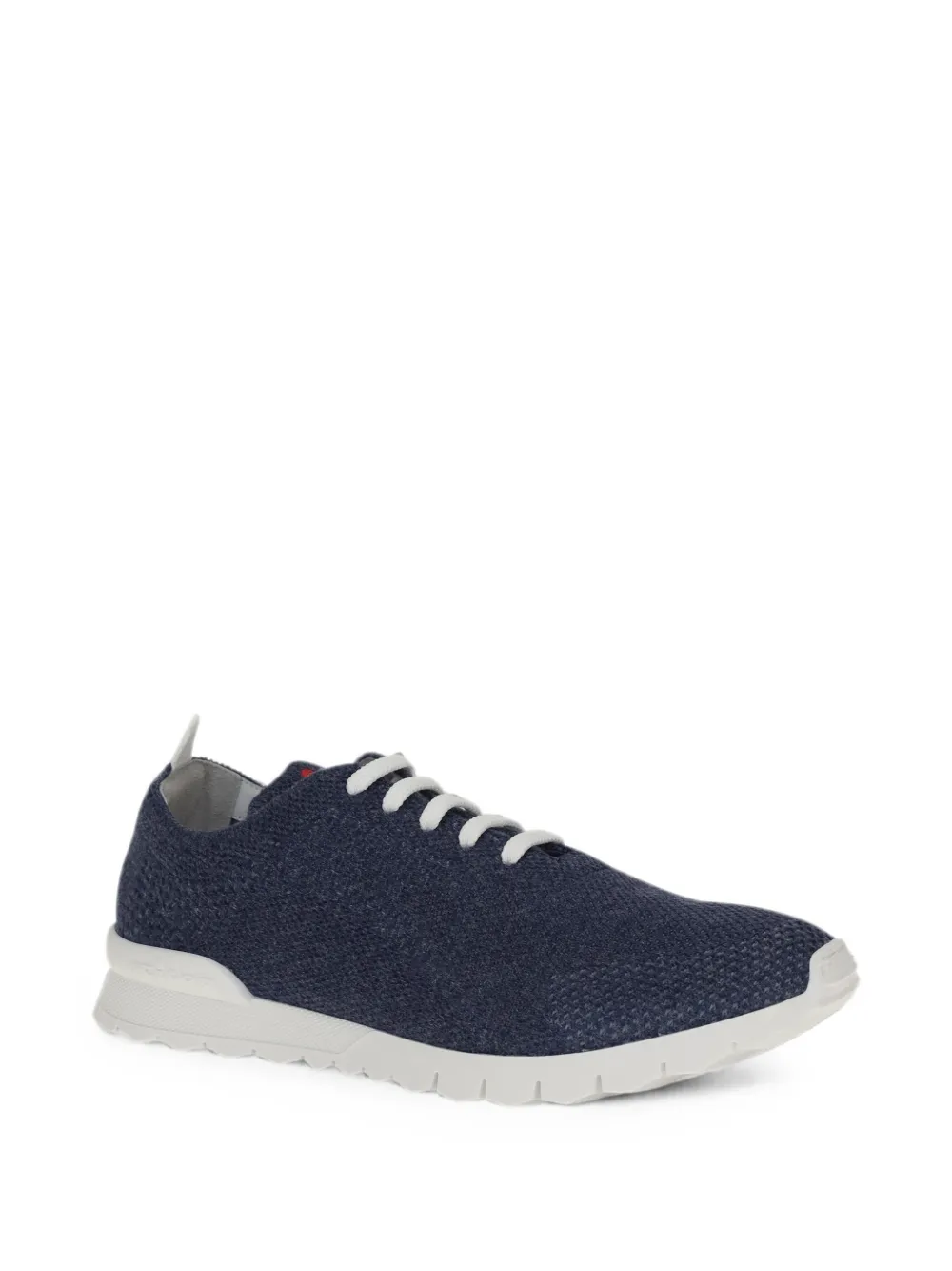 Kiton lace-up knitted sneakers Blauw
