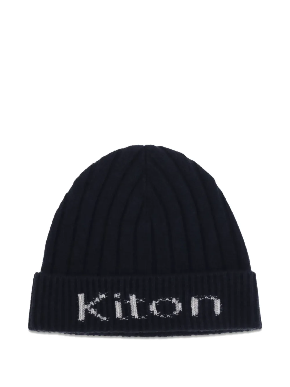 Kiton ribbed-knit cashmere beanie hat - Blu