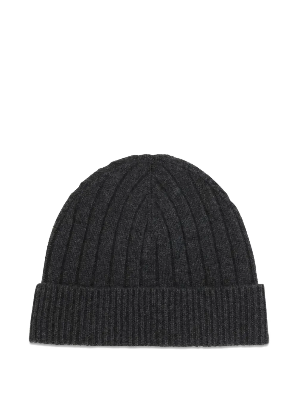 Kiton Ribgebreide hoed met logo intarsia Grijs