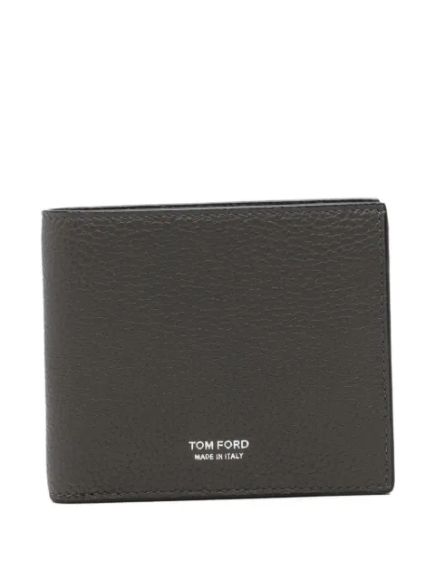 TOM FORD logo-print grained leather wallet