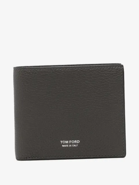 TOM FORD 로고 프린트 그레인 레더 지갑