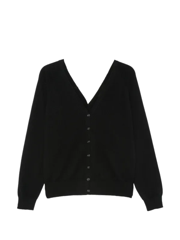 Lisa Yang Jiani V-neck Button-down Cardigan in Black