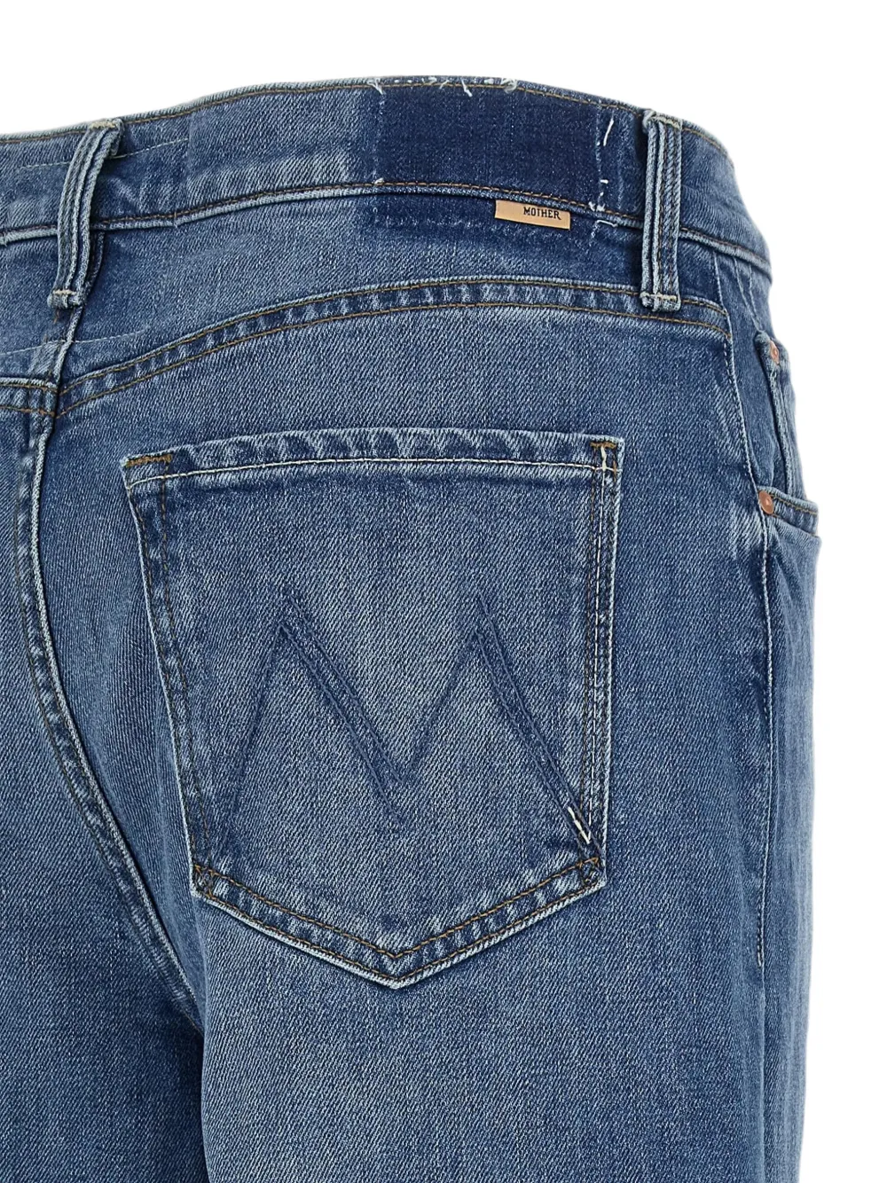 MOTHER The Tomcat Roller Sneak jeans met wijde pijpen Blauw