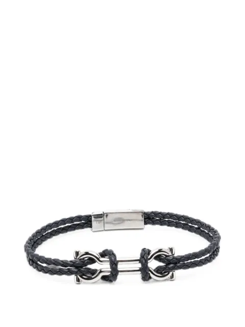 Ferragamo Gancini braided leather bracelet