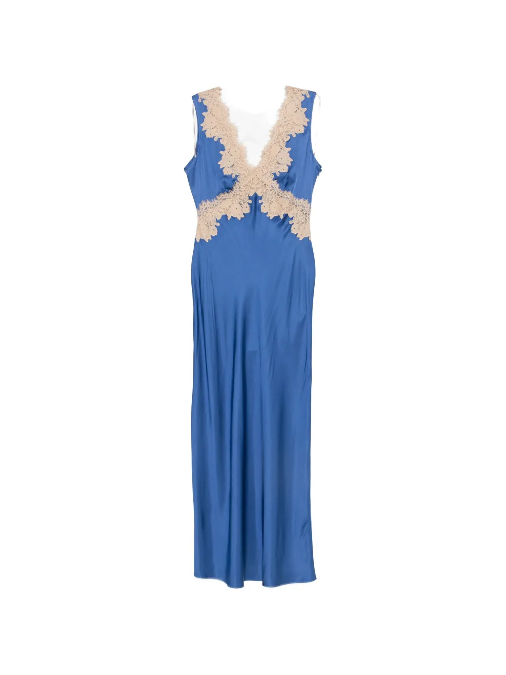 Rixo Lysandra lace-trim maxi dress - Blau