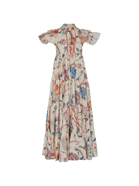 PHILIPPA 1970 Venus floral-print tiered maxi dress