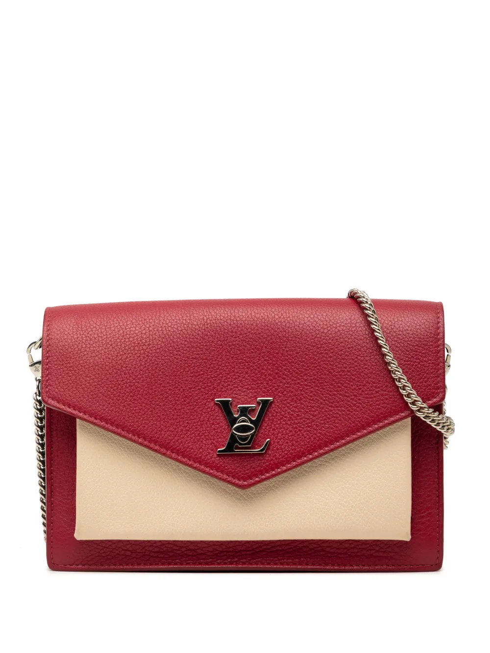 Louis Vuitton Pre-Owned 2019 Bicolor Leather MyLockMe Chain Pochette crossbody bag - Marrone