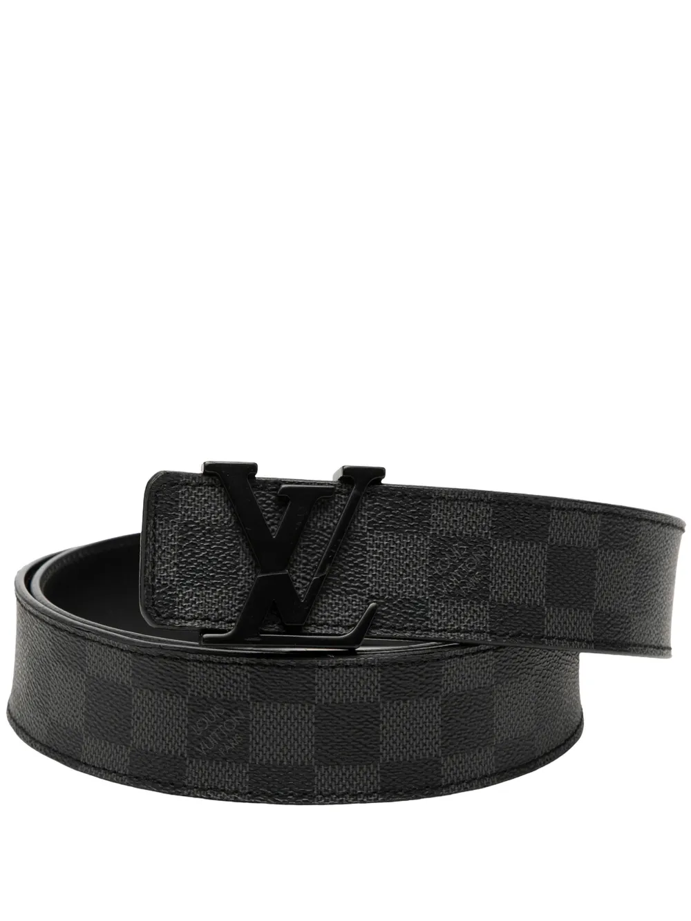 Louis Vuitton Pre-Owned 2014 Damier Graphite Initiales belt - Nero