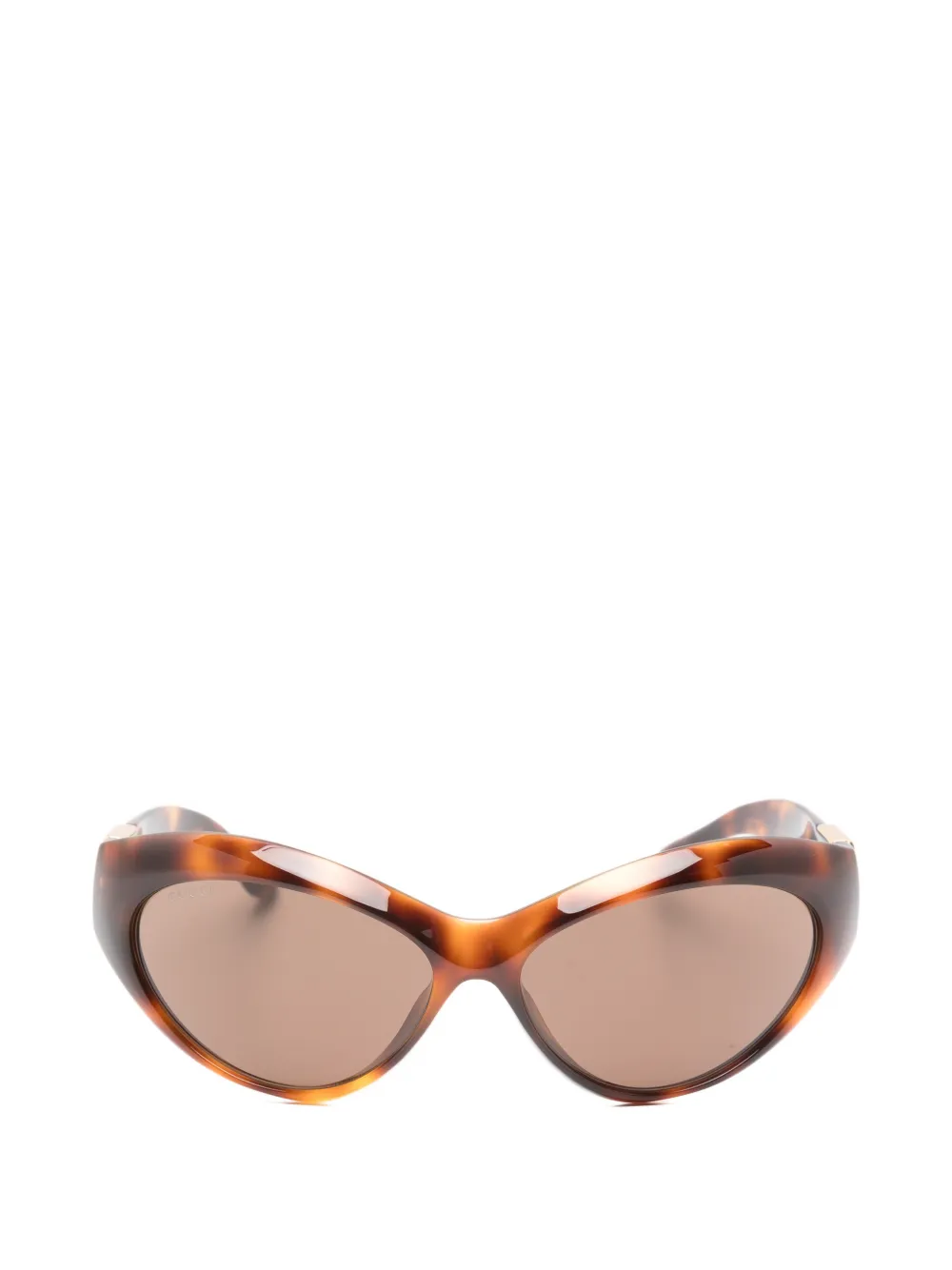 Gucci Eyewear tortoiseshell-effect cat-eye sunglasses - Marrone