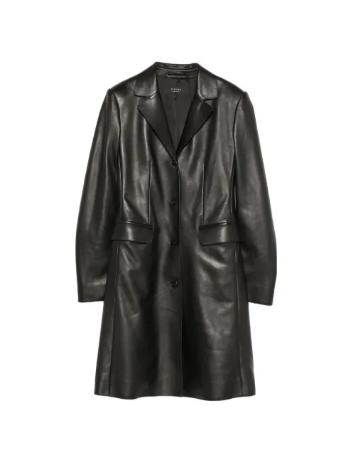 Gucci leather single-breasted coat