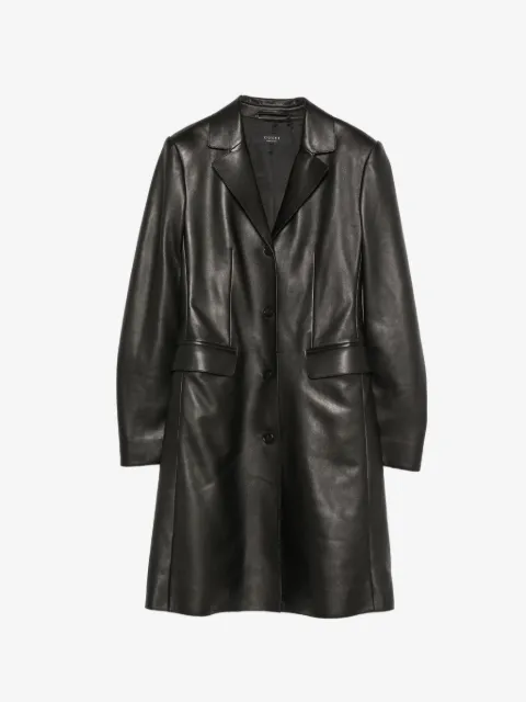 Gucci leather single-breasted coat