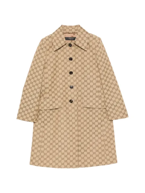 Gucci abrigo de lona con logo GG