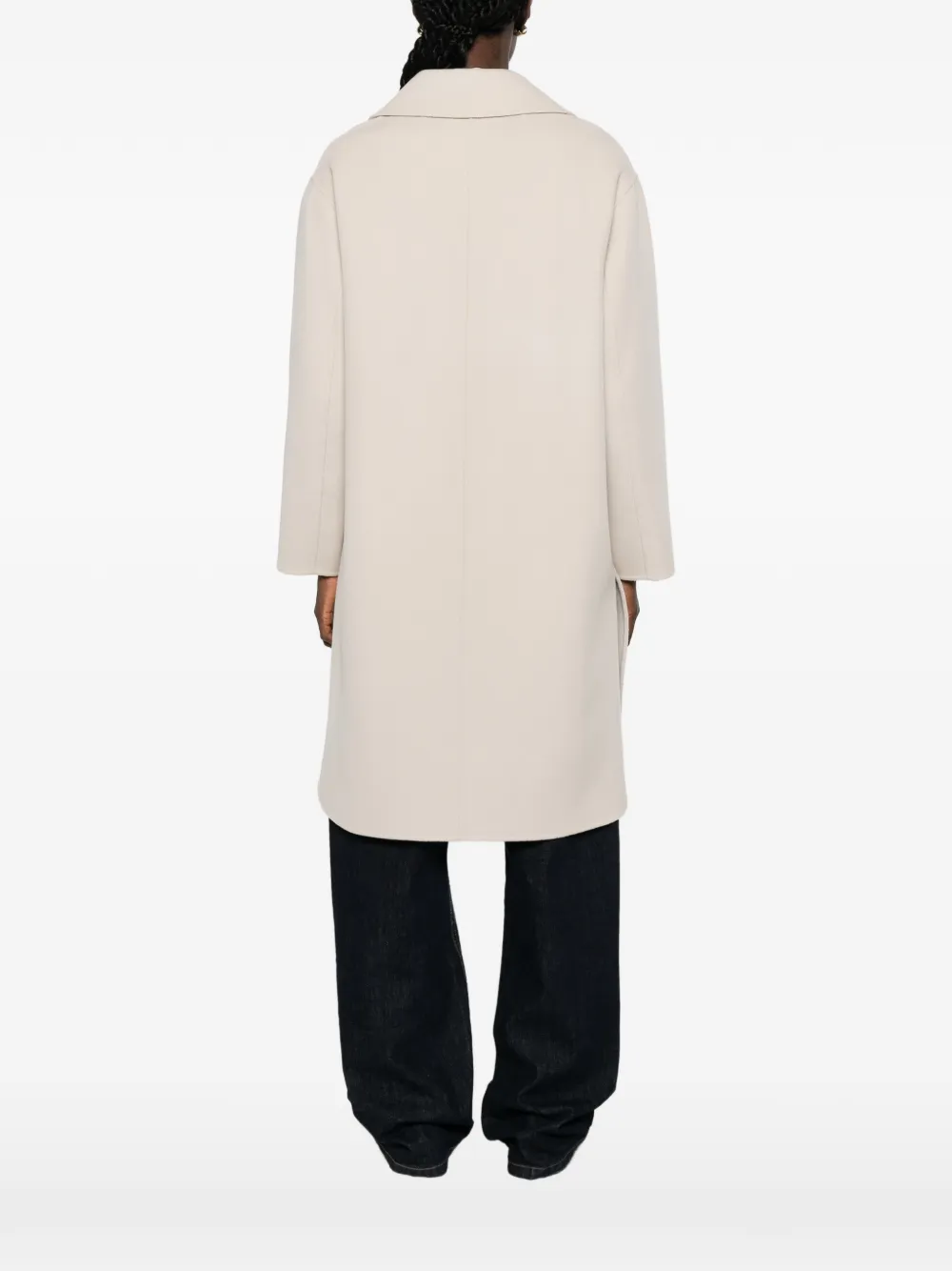 'S Max Mara Magnolia jas met dubbele rij knopen Beige
